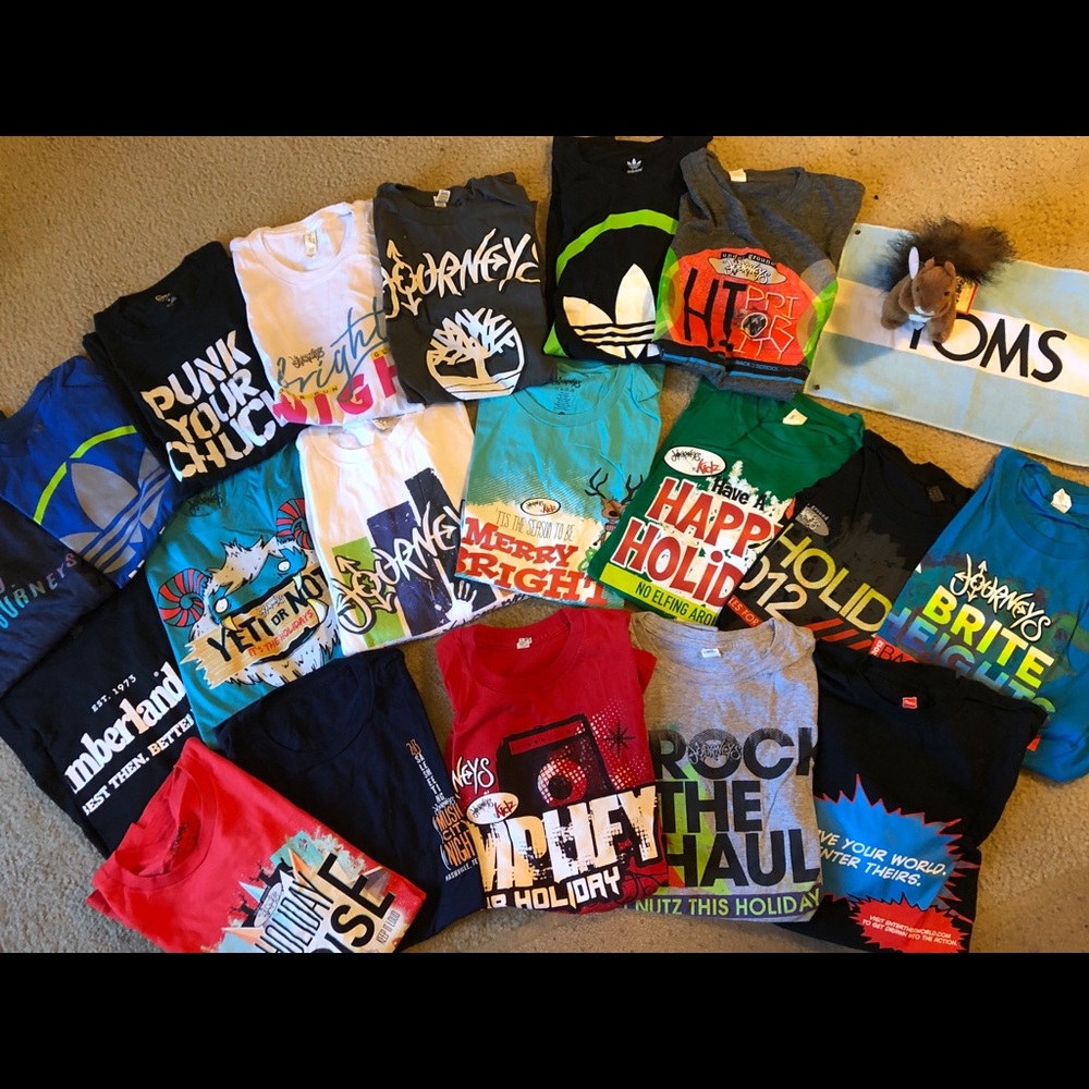 Journeys Staff Shirts 19 total all M